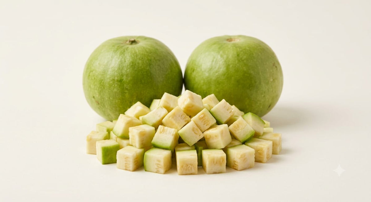 Peeled & Cut Round Gourd کٹے ہوئے ٹینڈے