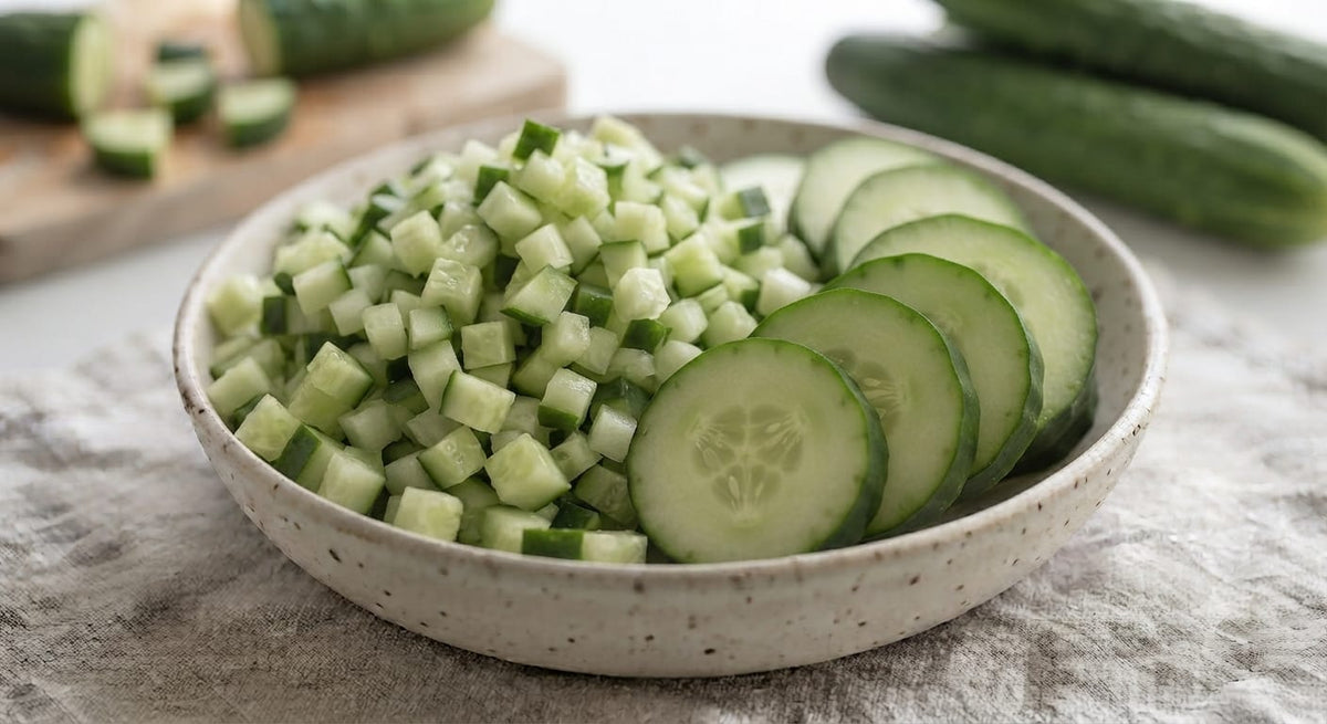 Sliced Cucumbers کٹے ہوئے کھیرے